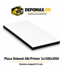 Placa BOND alb/primer 3mm, 1500x3050mm, aluminiu 0.2mm